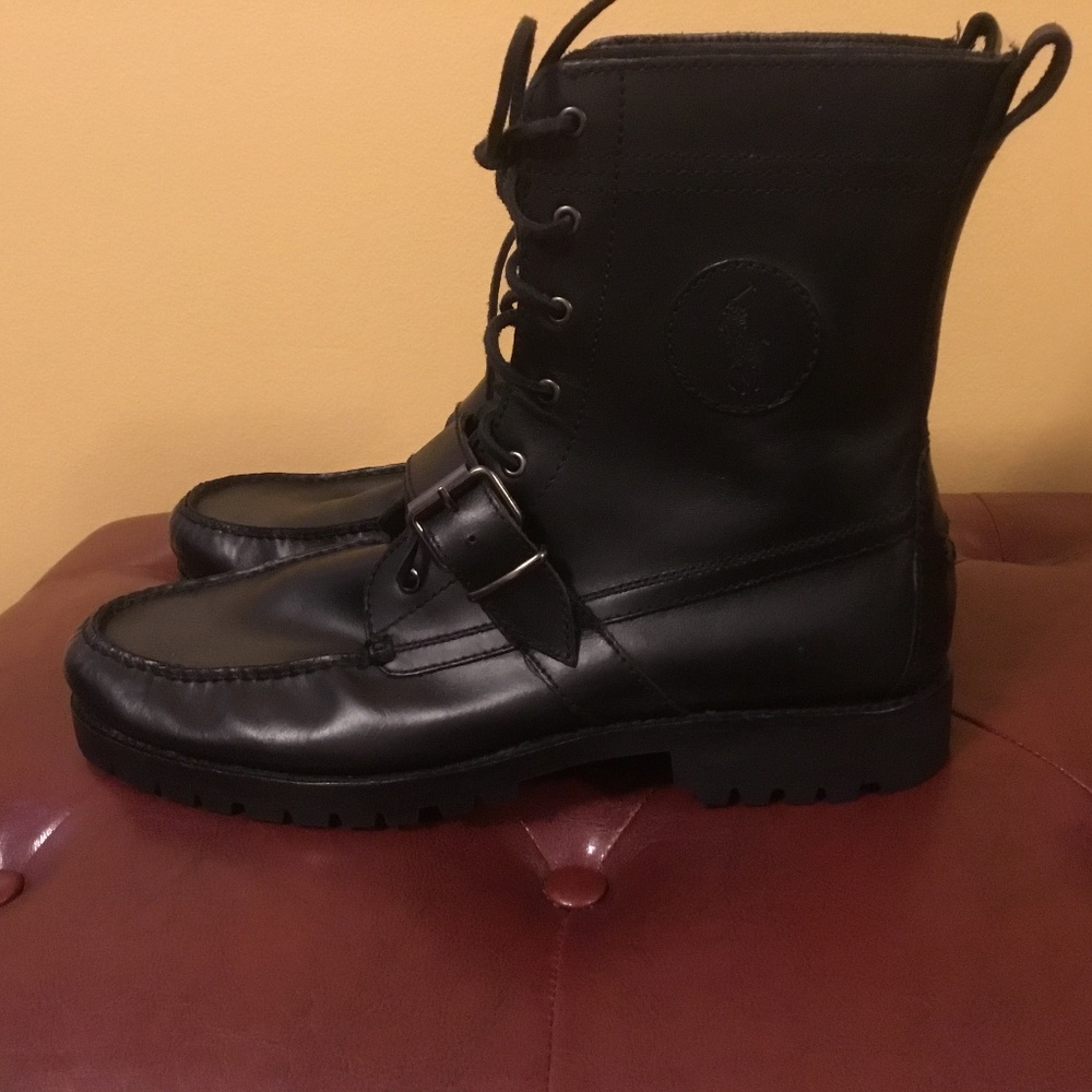 Polo Ralph Lauren Ranger Men’s Leather Boots 12D - Picture 10 of 16